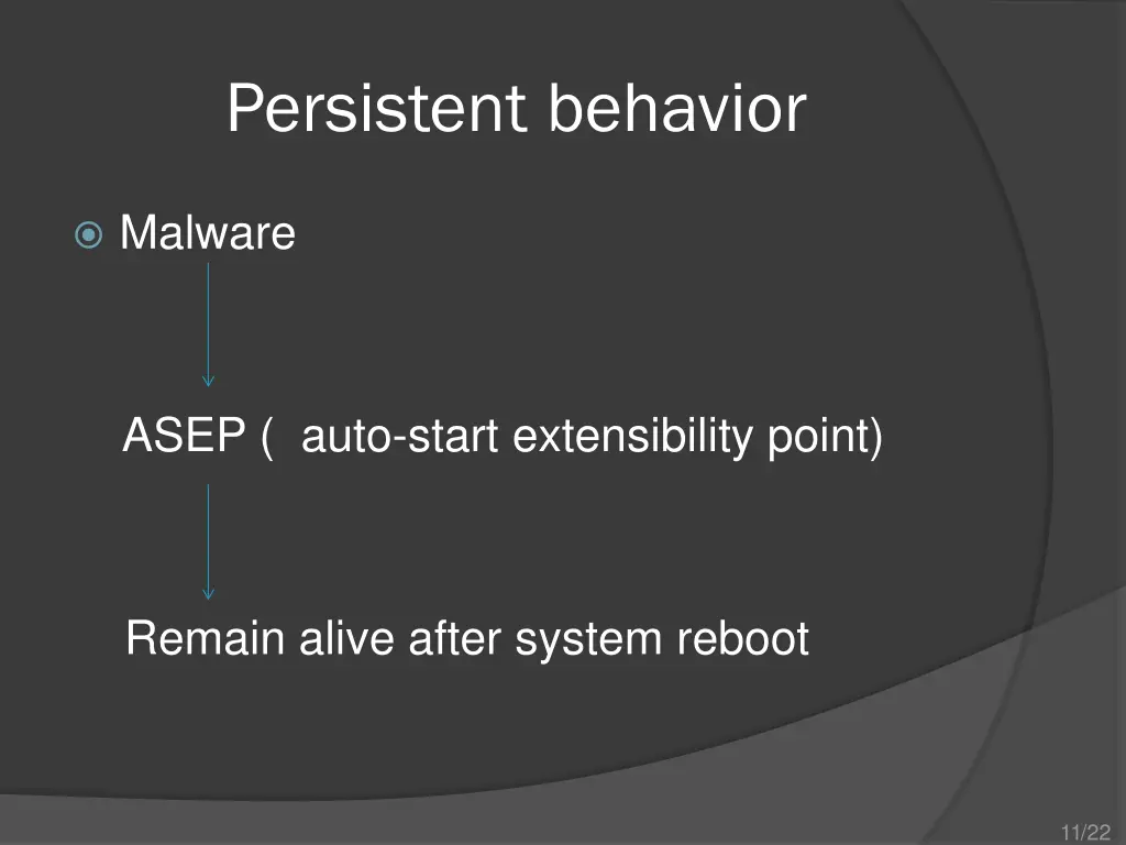 persistent behavior