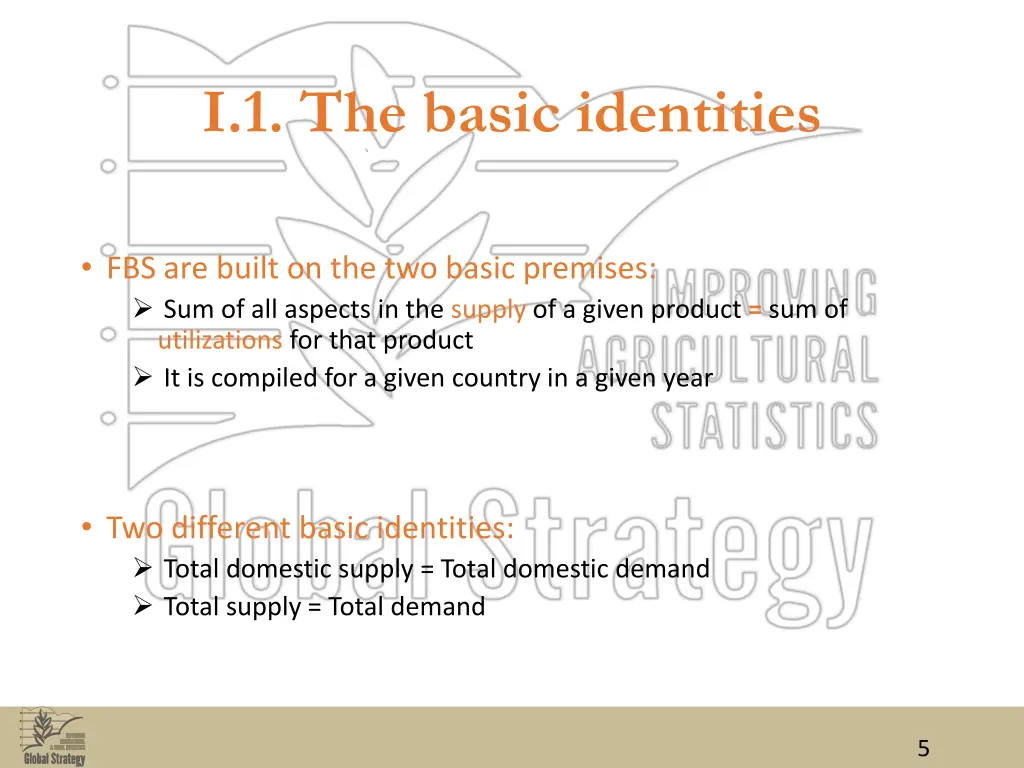 i 1 the basic identities