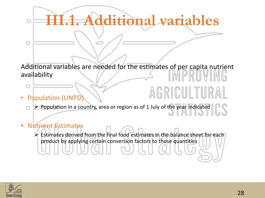 iii 1 additional variables