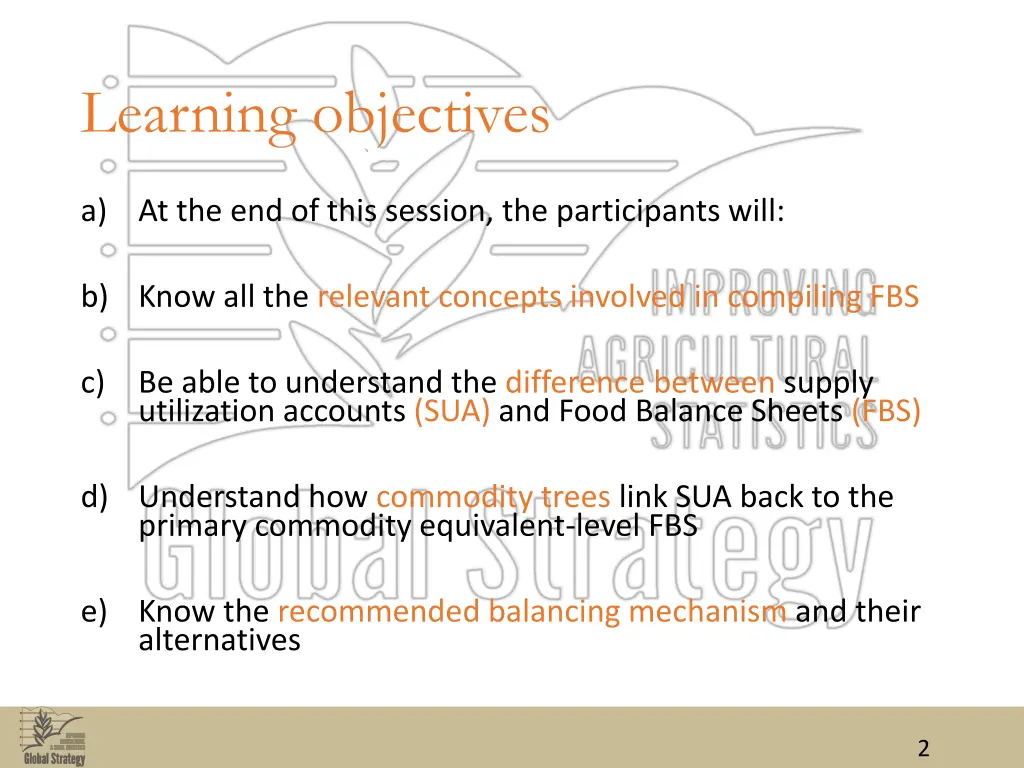 learning objectives