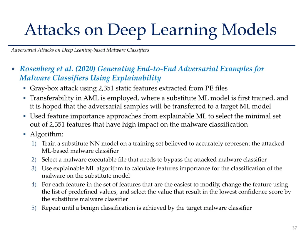 attacks on deep learning models 2