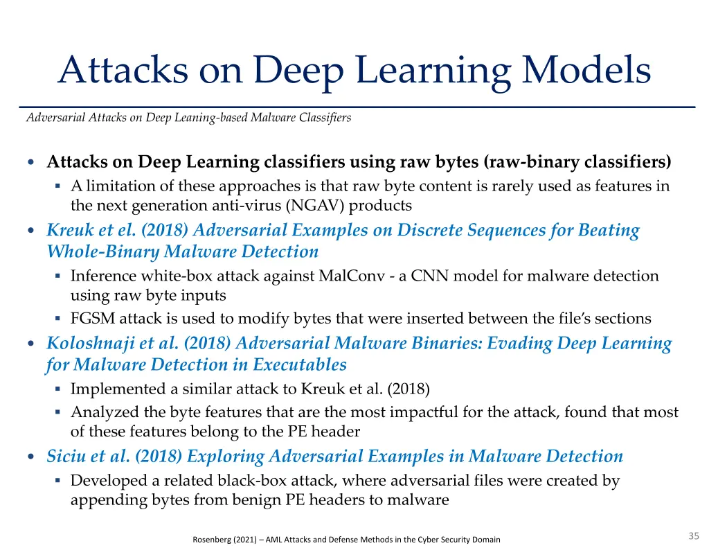 attacks on deep learning models