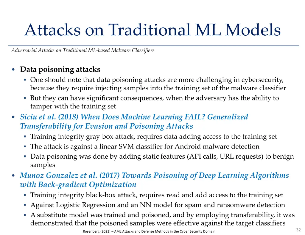 attacks on traditional ml models 2