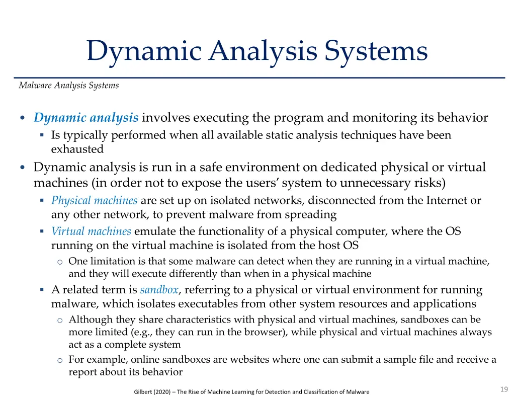 dynamic analysis systems