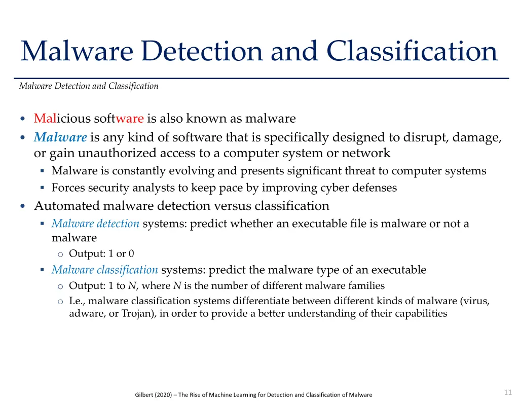 malware detection and classification