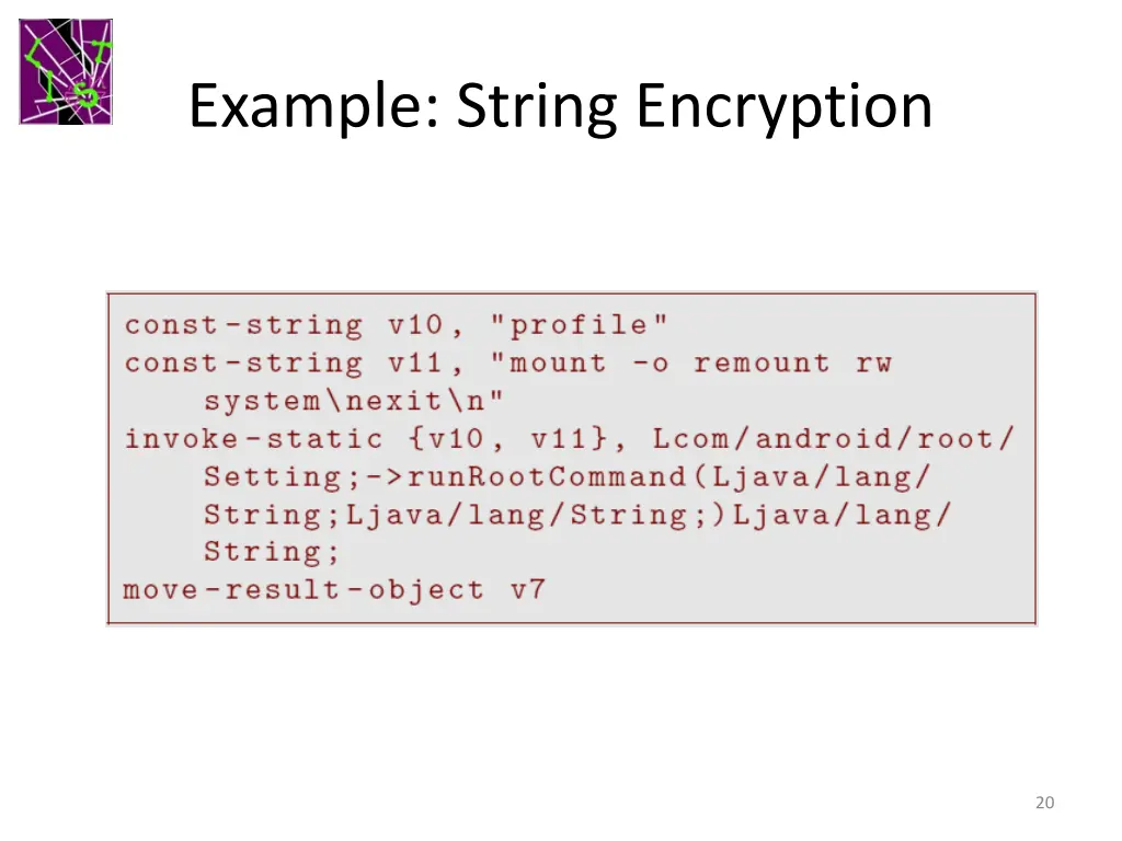 example string encryption