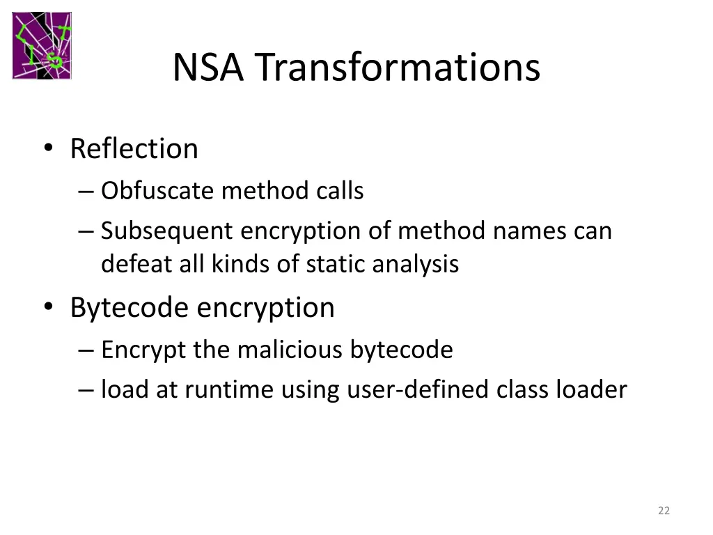 nsa transformations