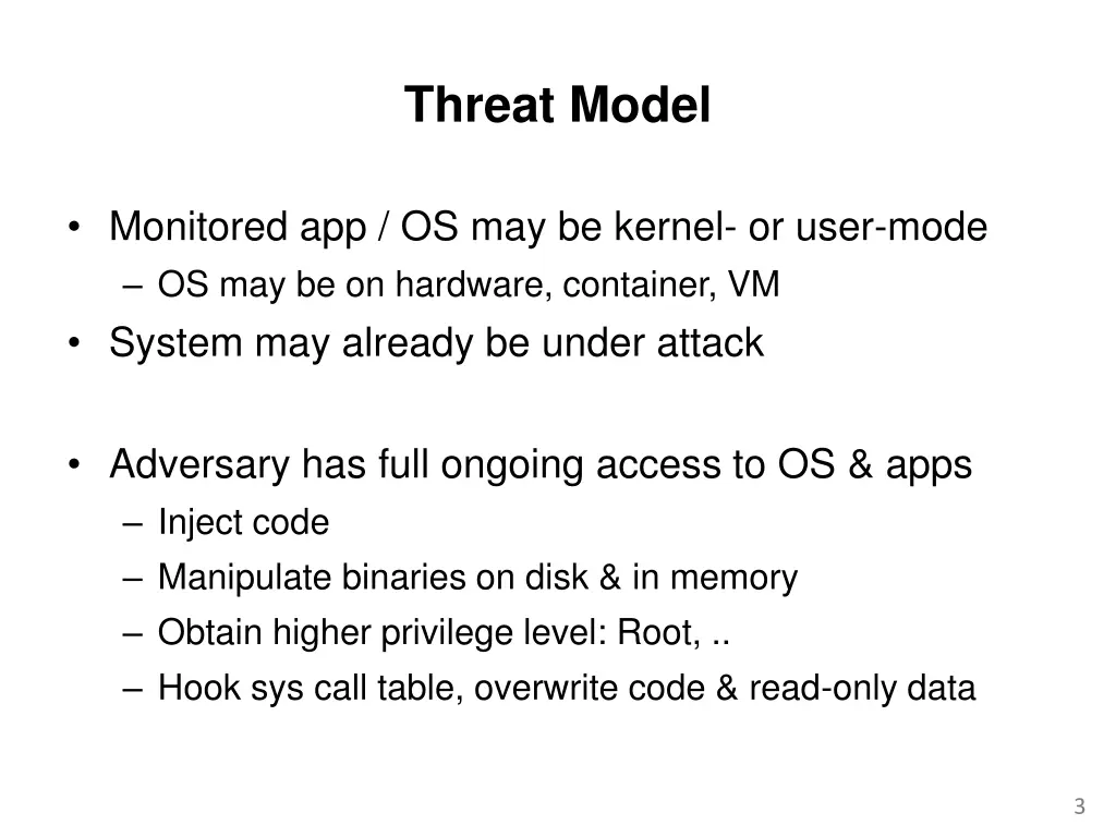 threat model