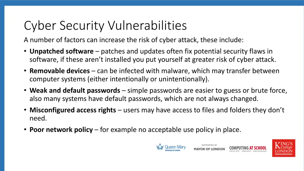 cyber security vulnerabilities a number