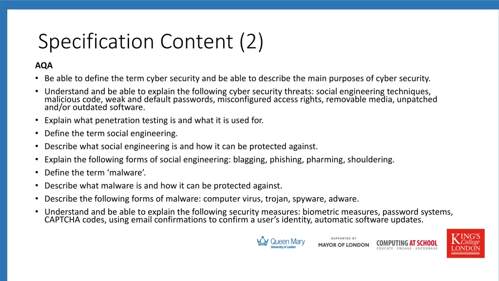 specification content 2