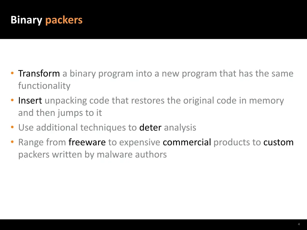 binary packers