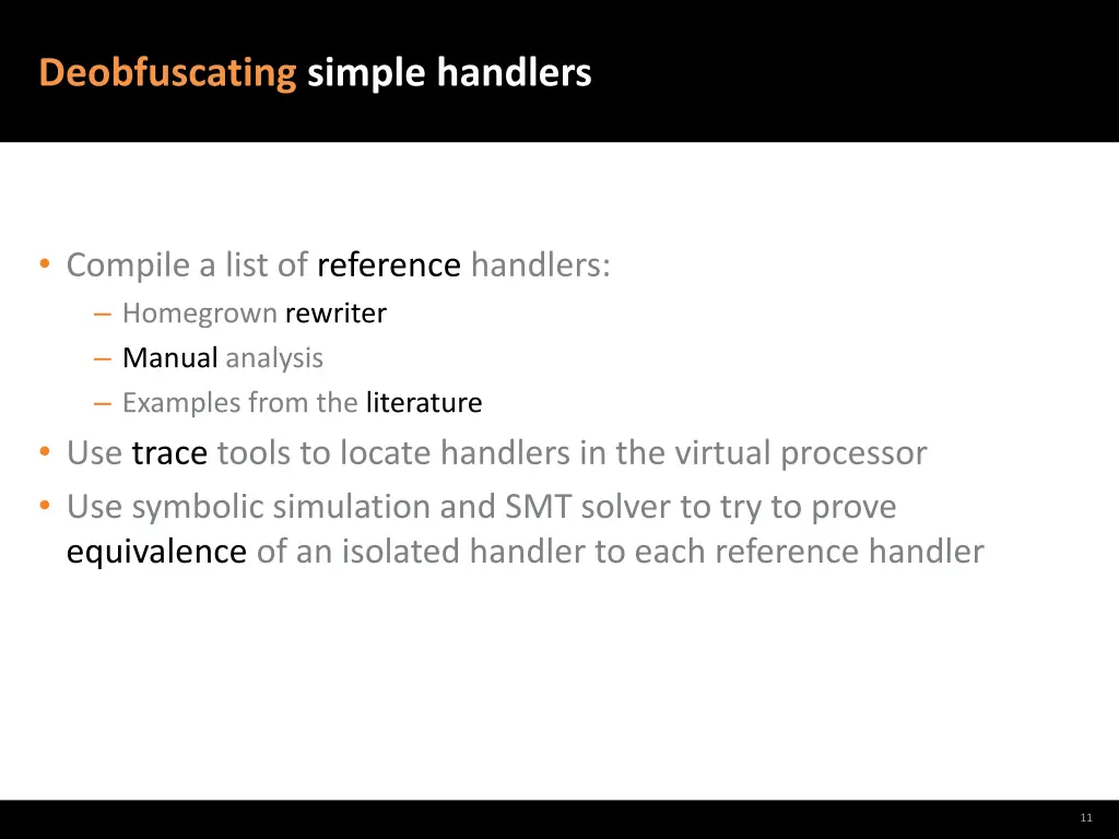 deobfuscating simple handlers