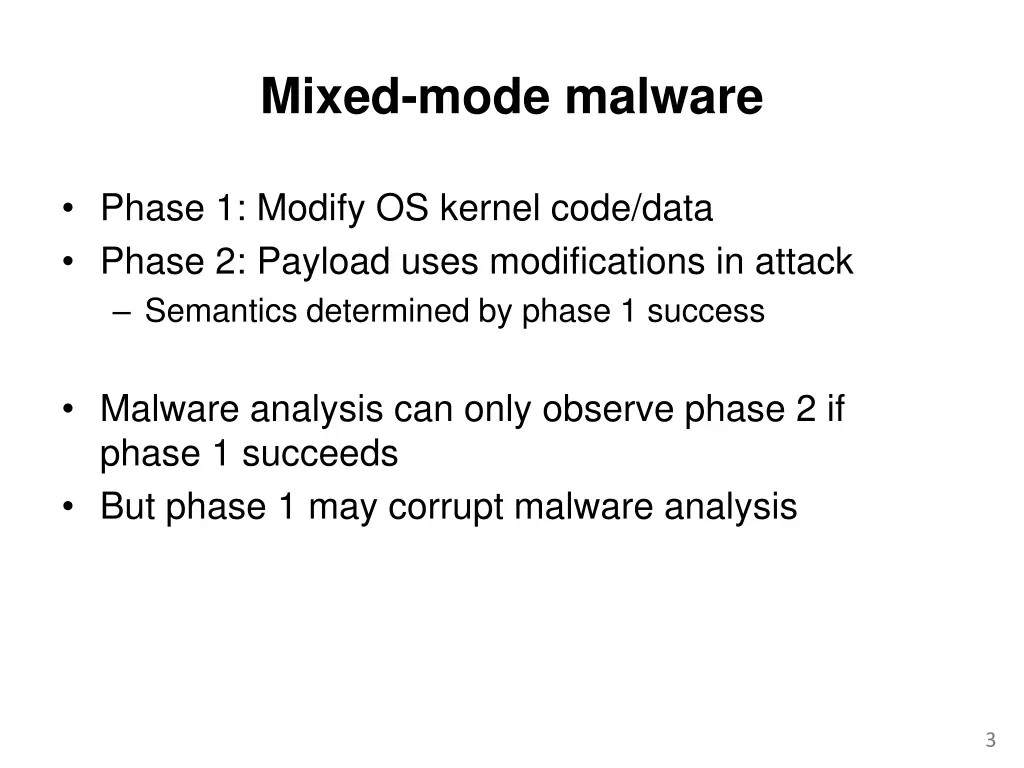 mixed mode malware