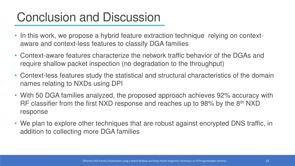 conclusion and discussion