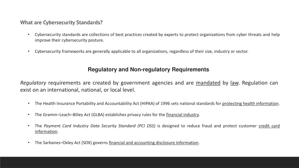 what are cybersecurity standards