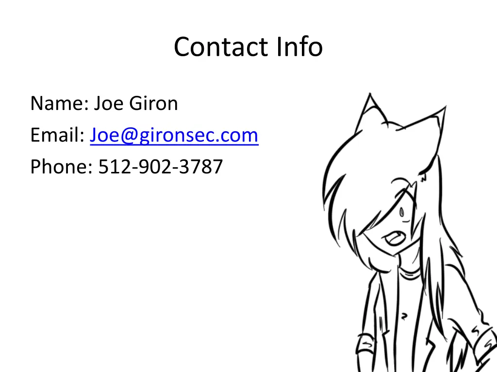 contact info