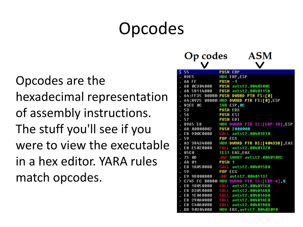 opcodes