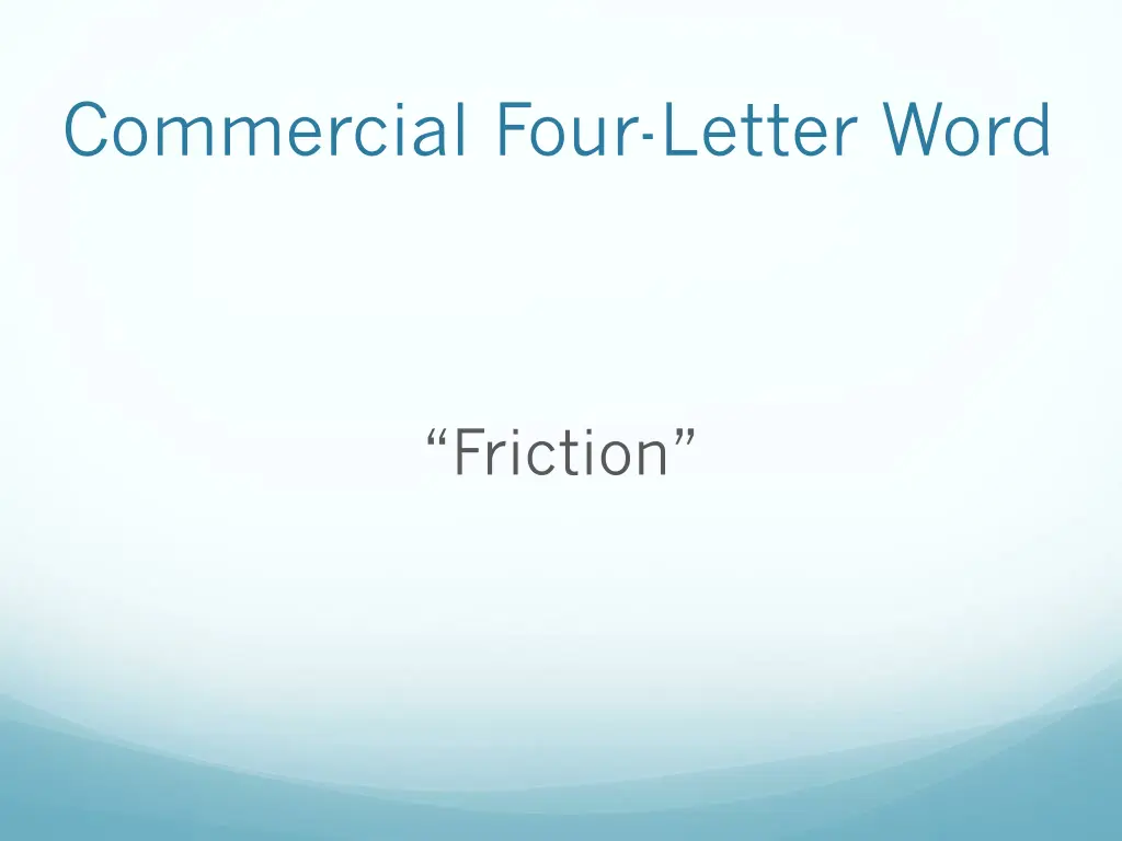 commercial four letter word