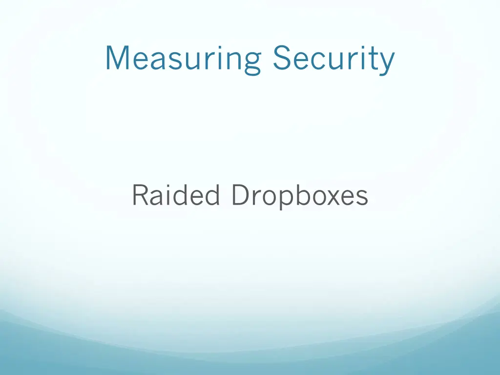 measuring security