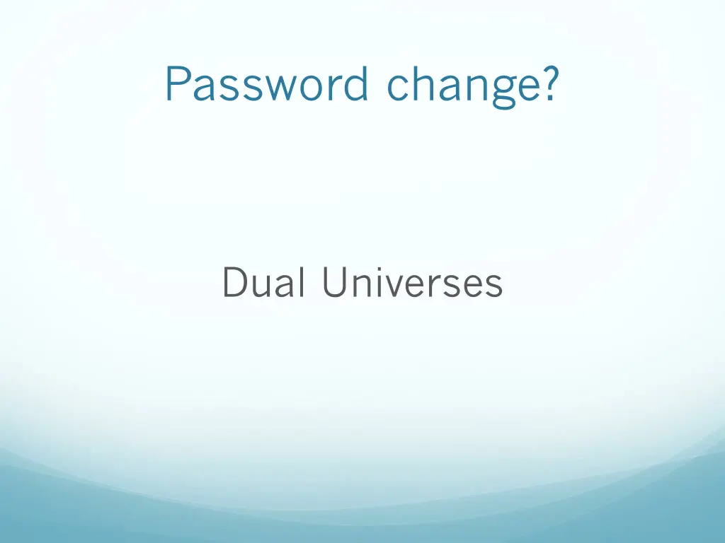 password change