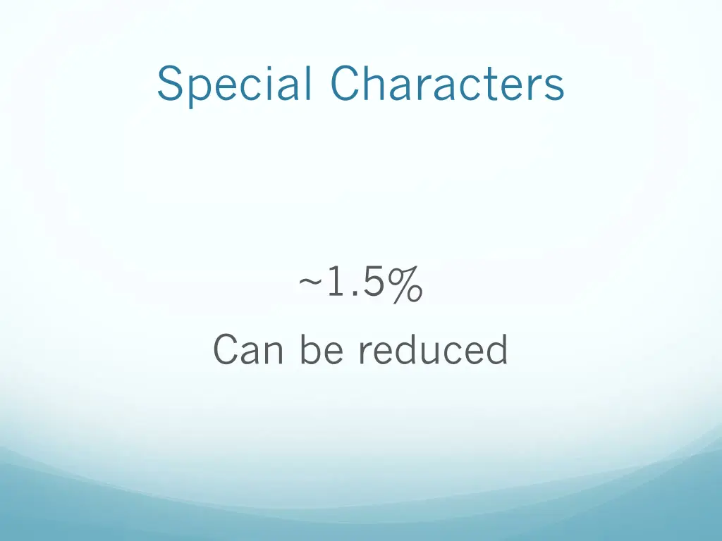 special characters