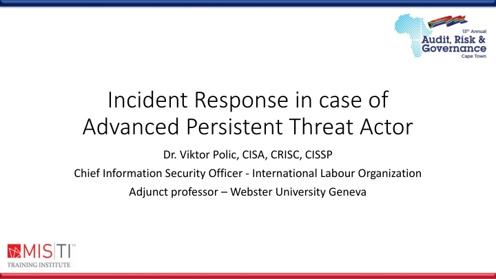 incident response in case of advanced persistent