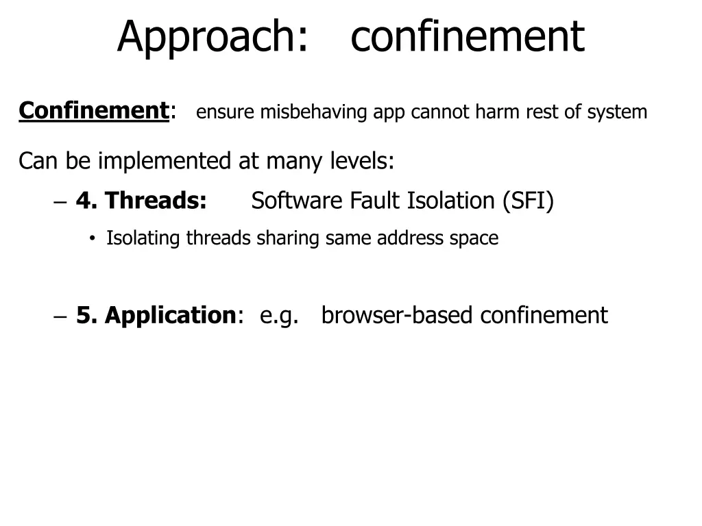 approach confinement 3