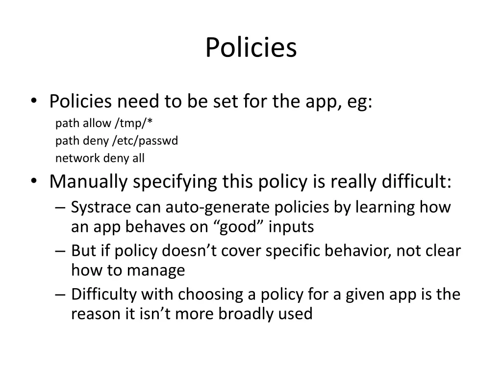 policies