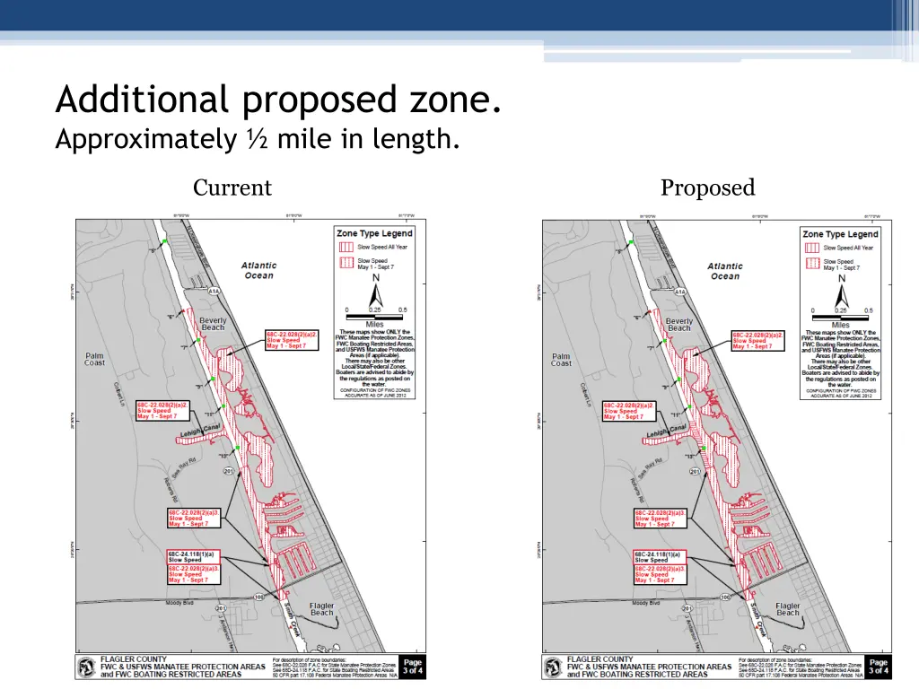 additional proposed zone approximately mile