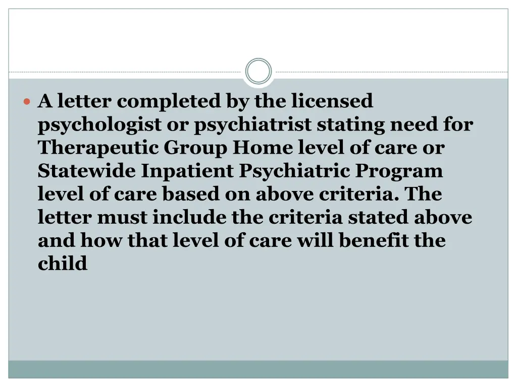 a letter completed by the licensed psychologist