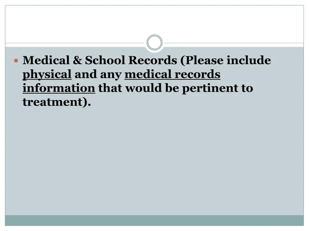 medical school records please include physical