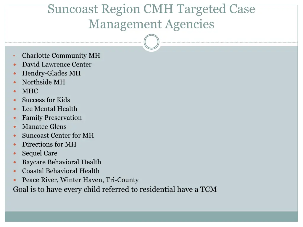 suncoast region cmh targeted case management