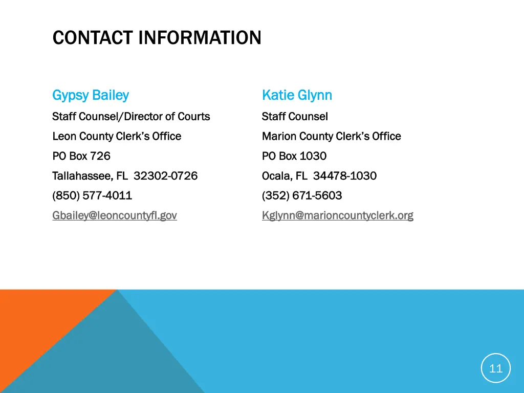 contact information