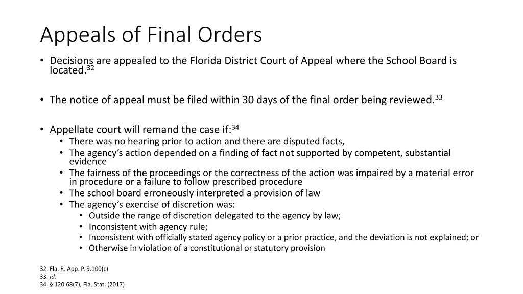 appeals of final orders