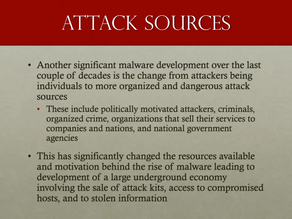 attack sources