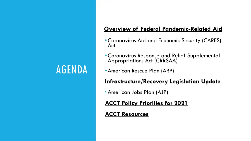 overview of federal pandemic related aid