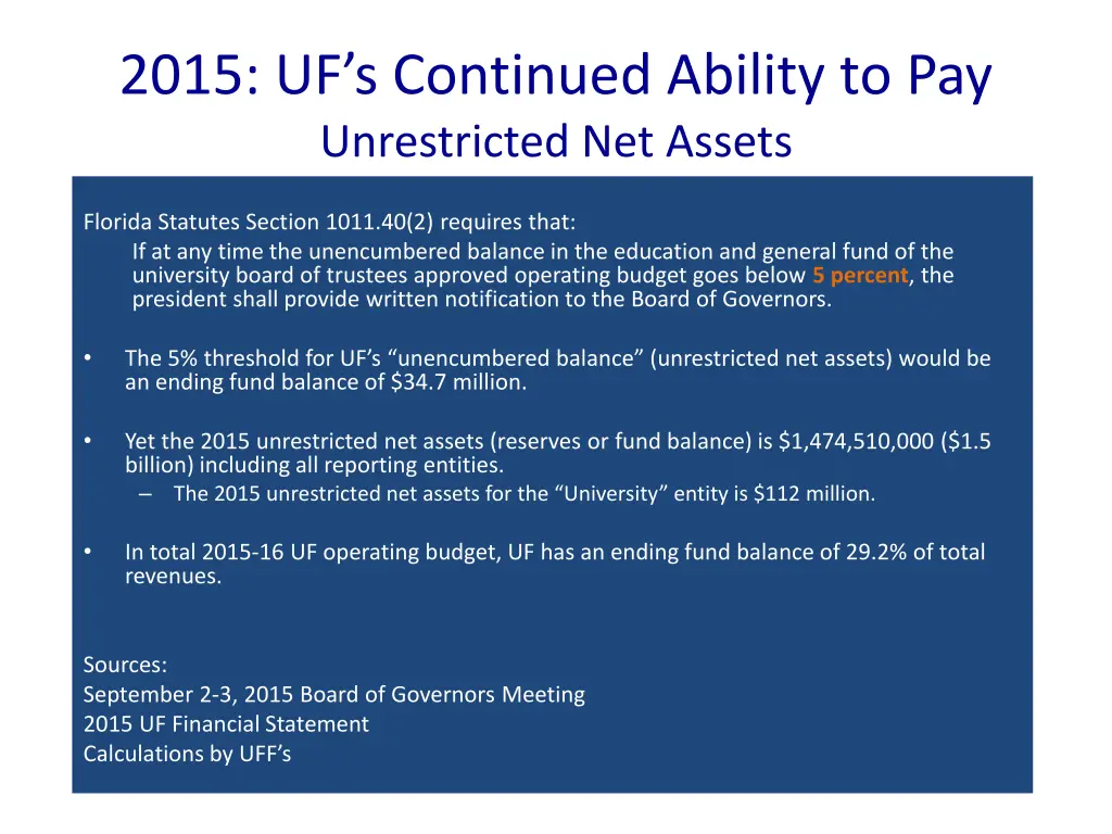 2015 uf s continued ability to pay unrestricted