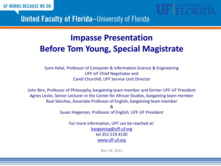 impasse presentation before tom young special