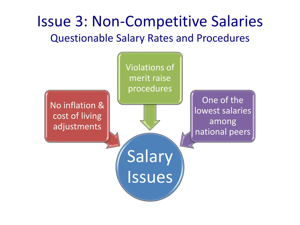 issue 3 non competitive salaries questionable