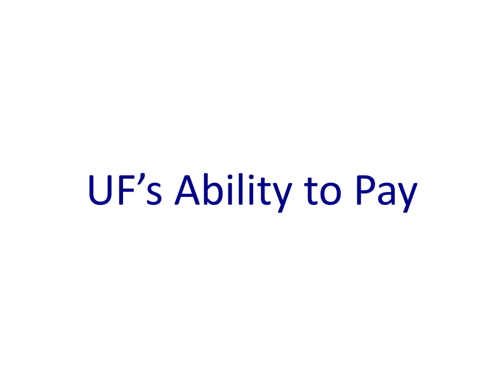 uf s ability to pay