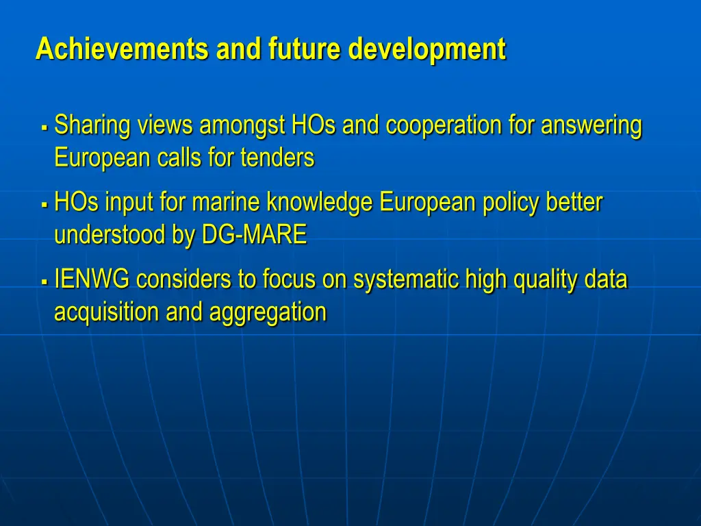 achievements and future development