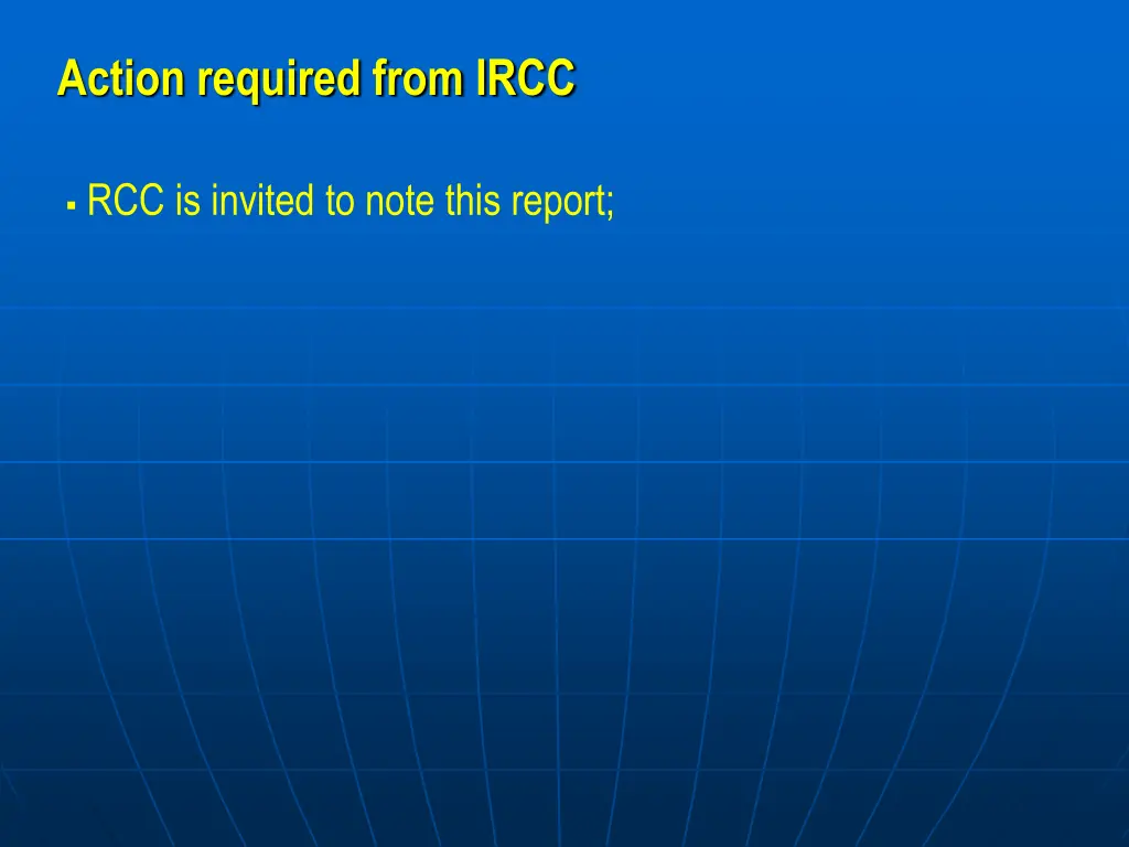 action required from ircc