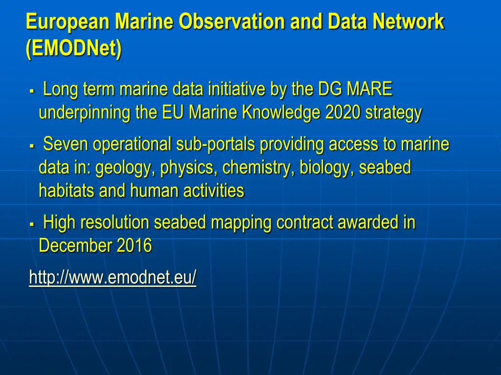 european marine observation and data network