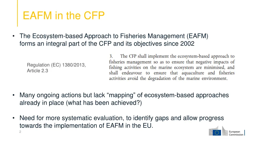 eafm in the cfp