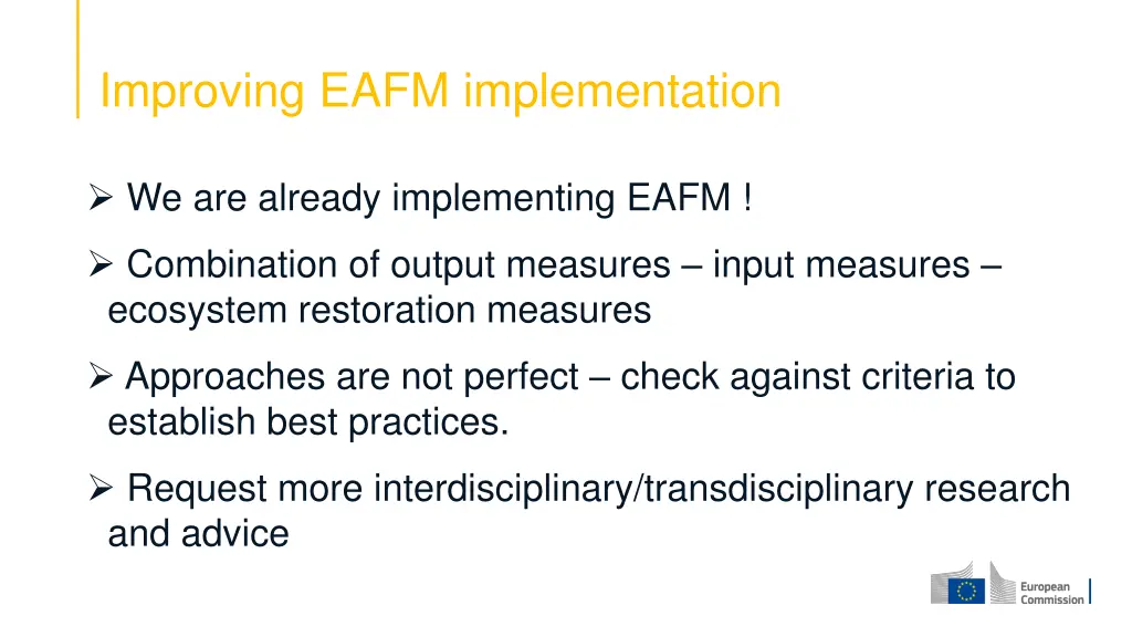 improving eafm implementation