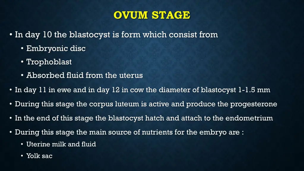 ovum stage 1