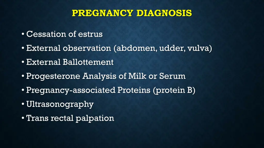 pregnancy diagnosis