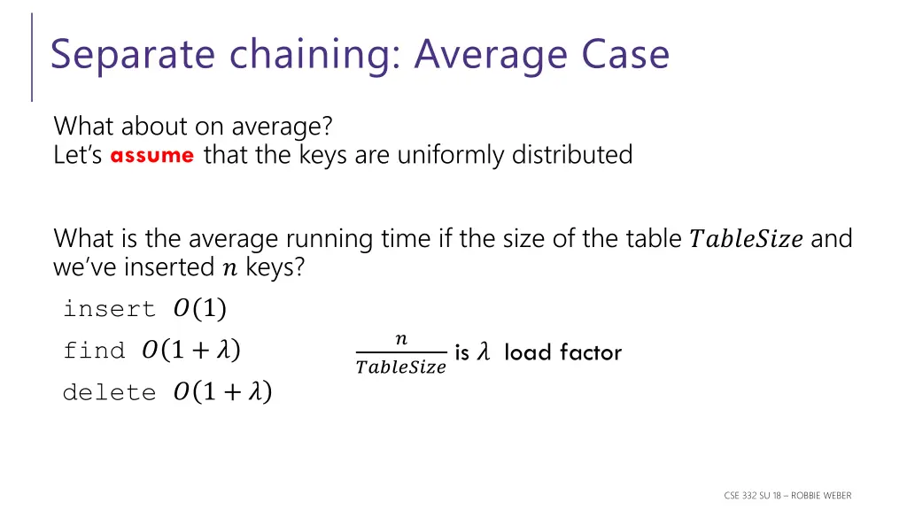 separate chaining average case 2