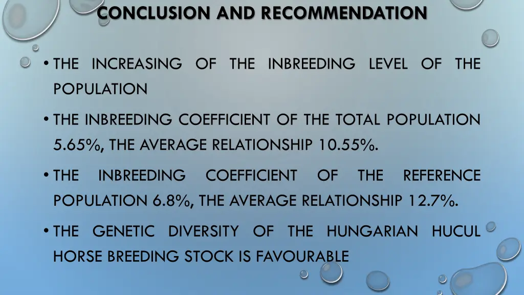 conclusion and recommendation