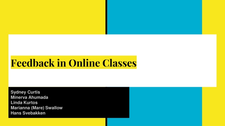 feedback in online classes